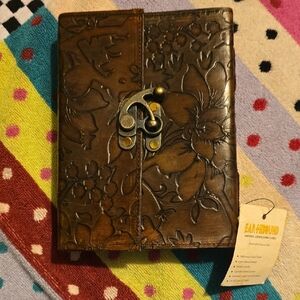 ♥️BUY 2 GET 1 FREE  Earthbound Leather Coptic Bound Journal "Garden Flower"